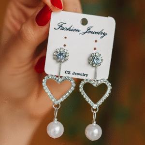 Earrings heart shape -Dillisale